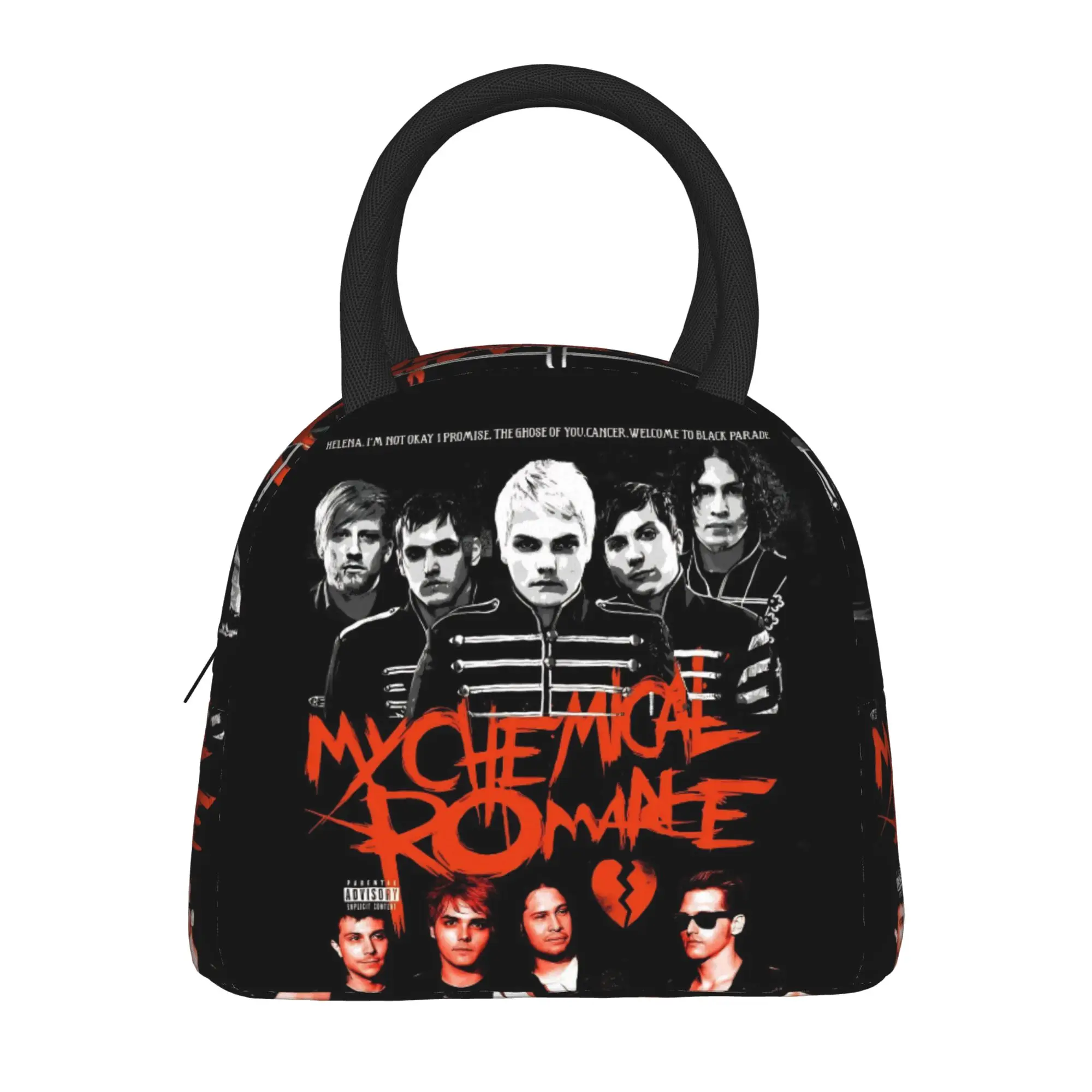 

Сумка для обеда MCR My Chemical Romance Band, сумка для обеда для взрослых, винтажная сумка-холодильник для пикника на открытом воздухе, портативные термосумки для обеда