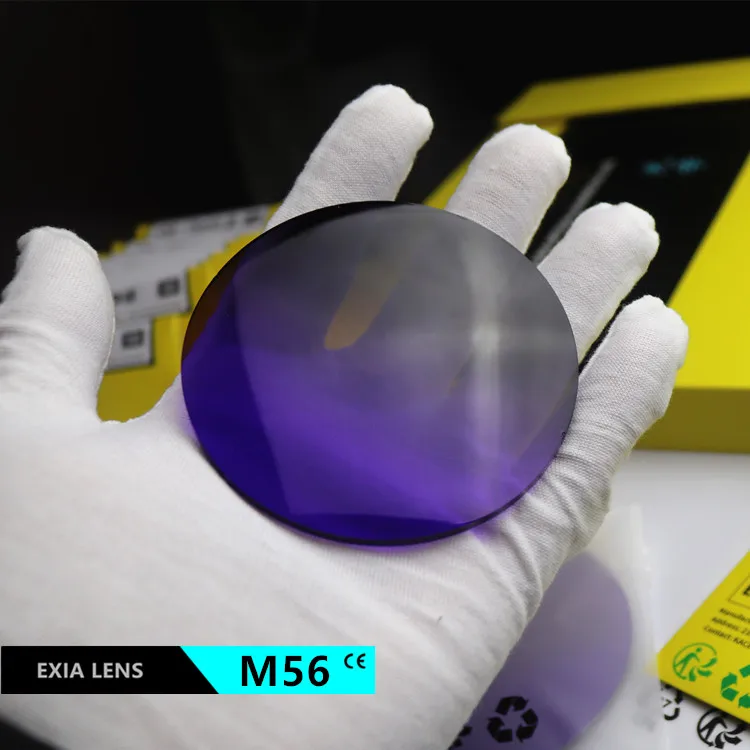 

EXIA Lens M56 Sun Glasses Lenses MR-8 1.61 UV400 SHMC Grey Gradient Violet Colors Base Curve 3 Fit for Rimless Eyewear