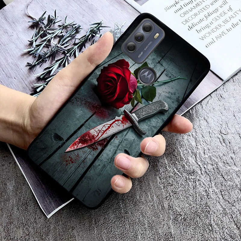 

Red Rose Flower Case For Motorola Moto G Stylus 5G G Play G35 G45 G54 G24 G86 G04S E13 E14 E32 E32S
