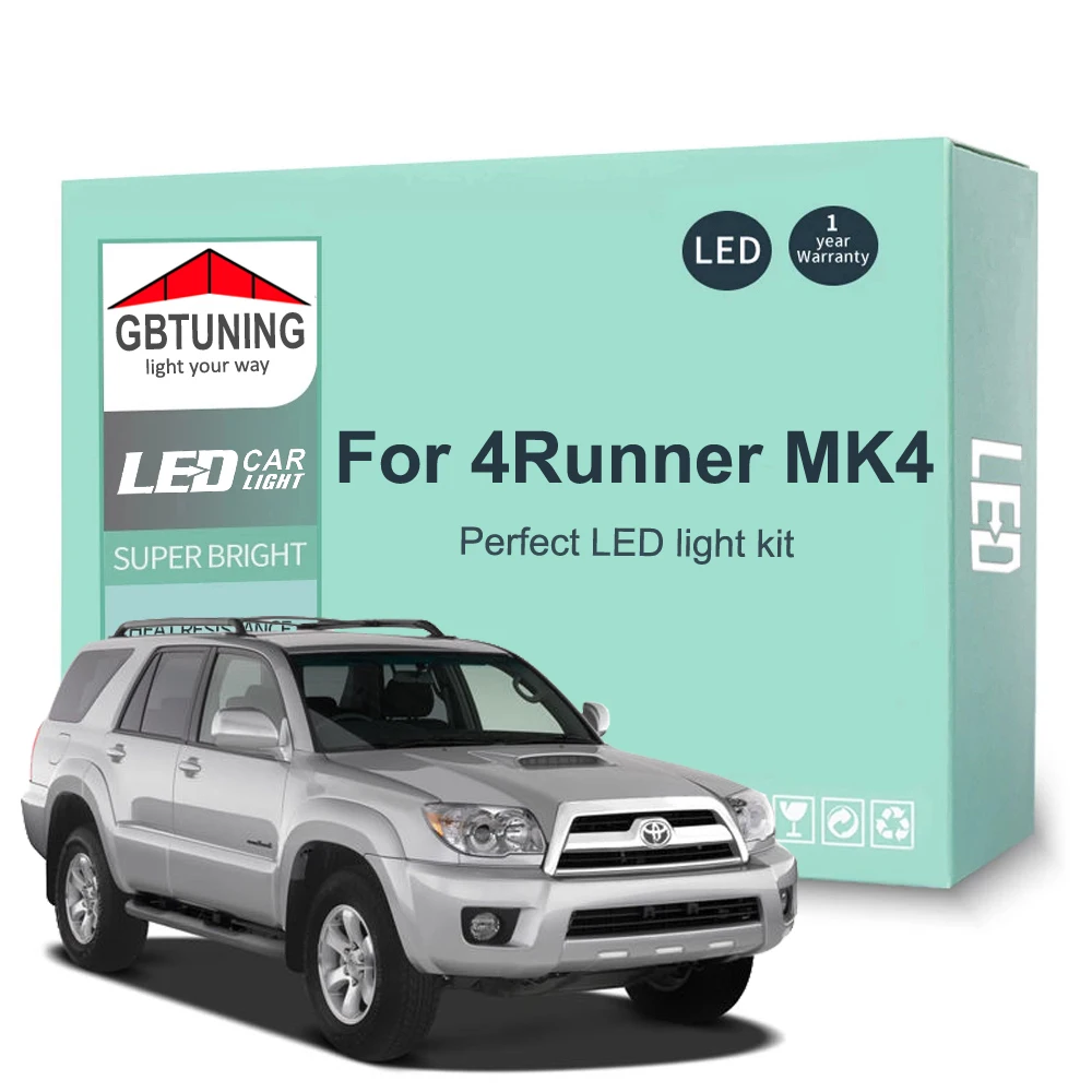 20szt Akcesoria samochodowe do Toyota 4Runner MK4 2003 2004 2005 2006 2007 2008 2009 Canbus Dome Trunk LED Interior Light Bulb Kit