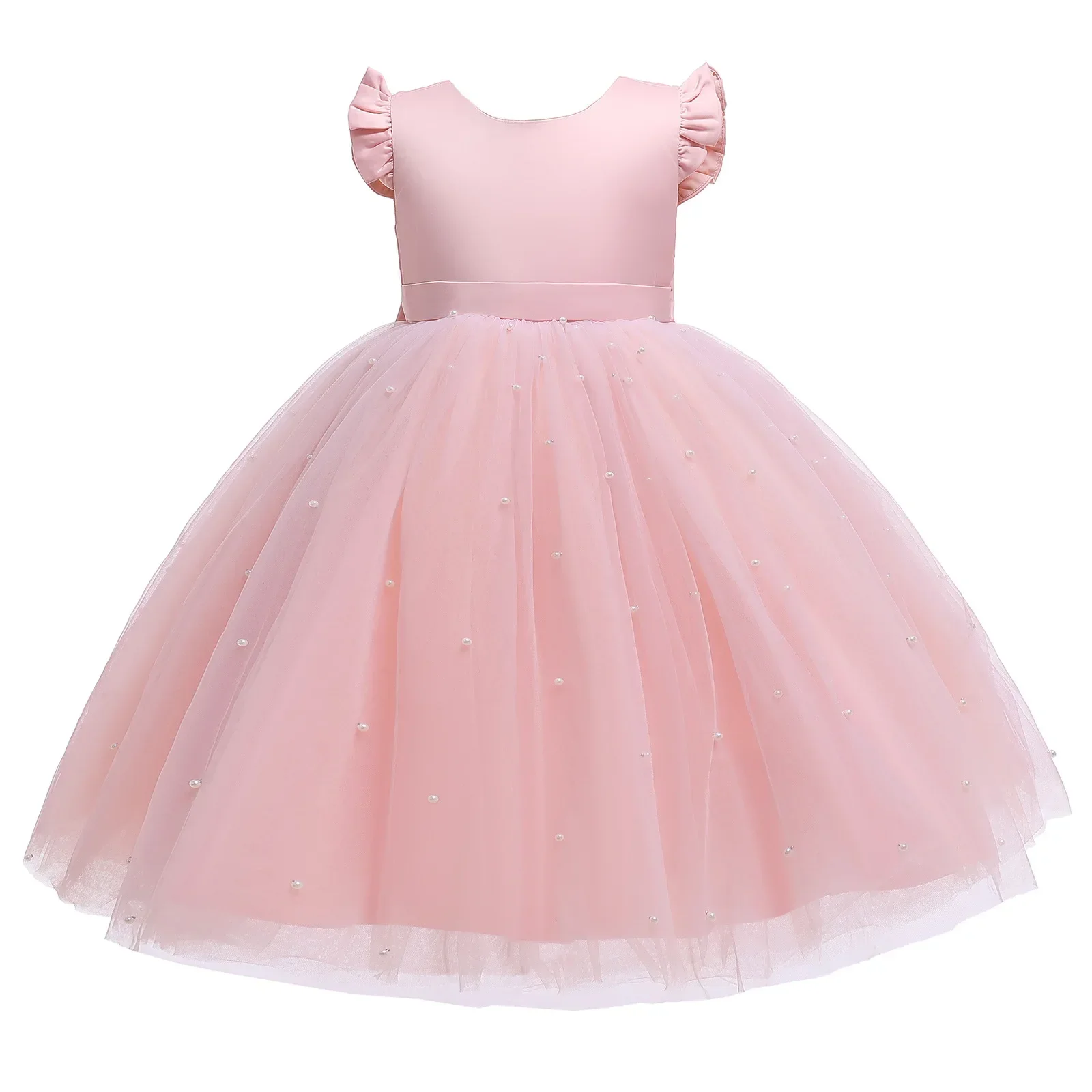 Girls Elegant Princess Dresses for Party Birthday Wedding Short 3 4 6 8 9 Years Kids Tutu Prom Pink Barbie Baby Children Costume