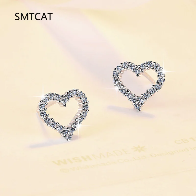 

Милые мини-серьги-гвоздики из стерлингового серебра 925 пробы с сердечком любви Brincos для женщин, модные милые пирсинг, ювелирные изделия на день рождения, подарок