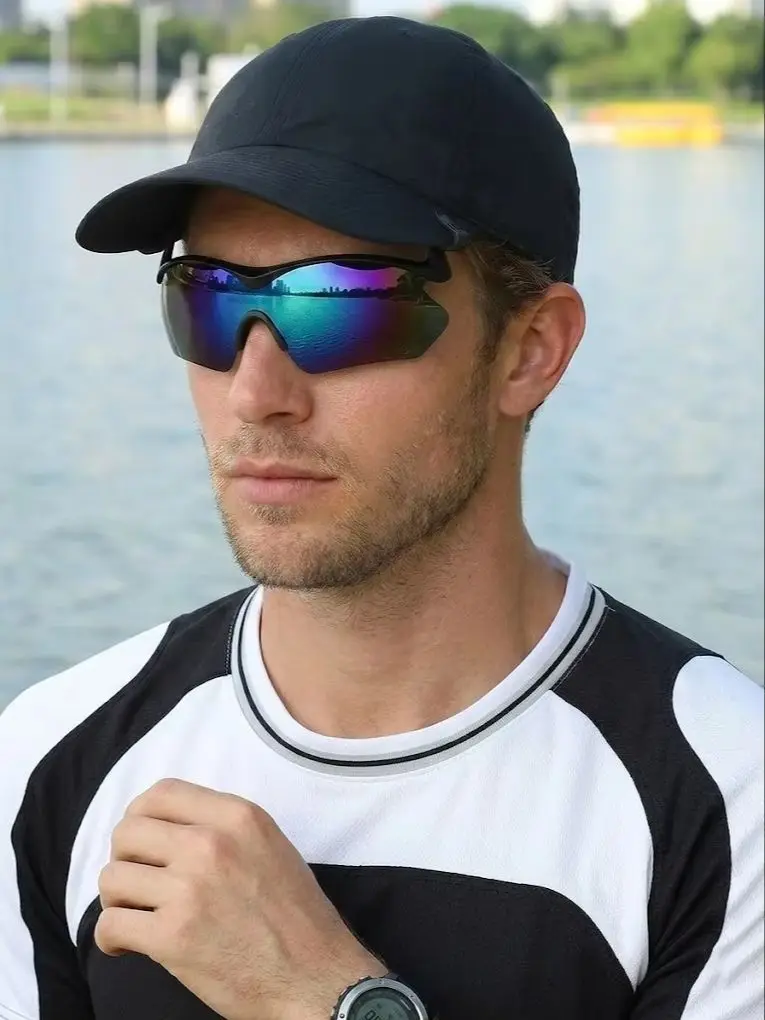 AliExpress ZOZO TOMI Men Women Blue Red Polarized Cycling Sunglasses Mirrored Len Clipped Edge On Hat Reduce Ear Pressure Protect Eyes Easy To Carry