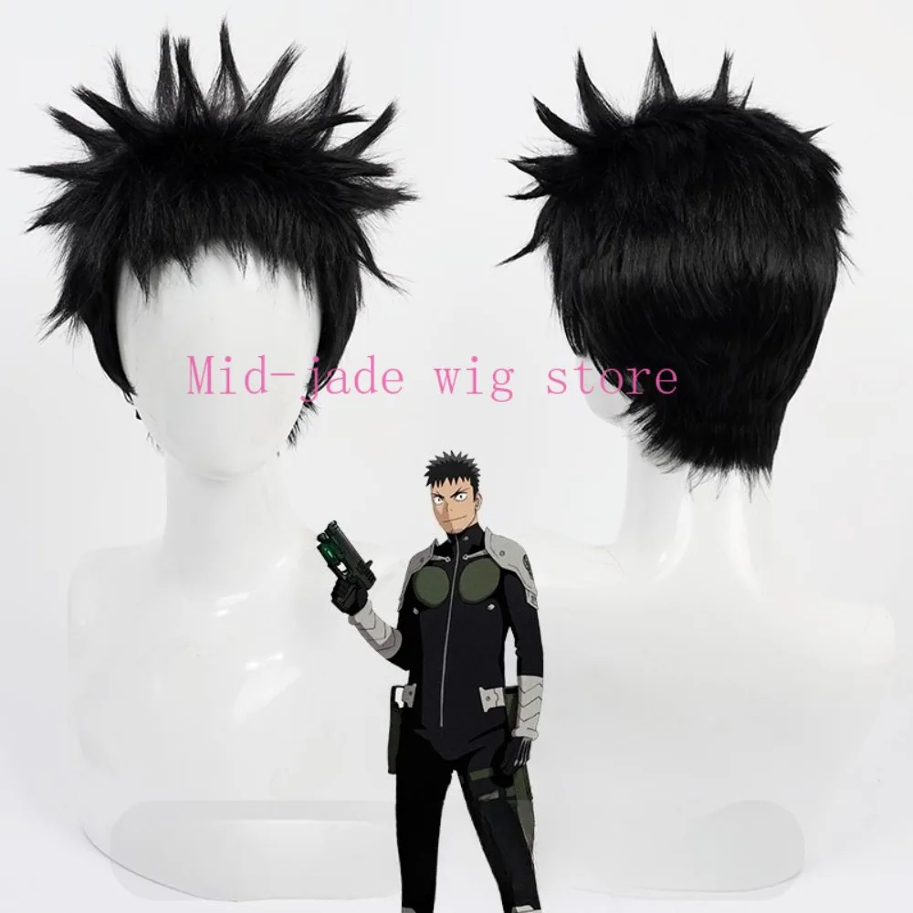 Kafka Hibino Cosplay Wig Black Short Teased Hair for Christmas Anime Convention Character Party and Studio Photo Shoot