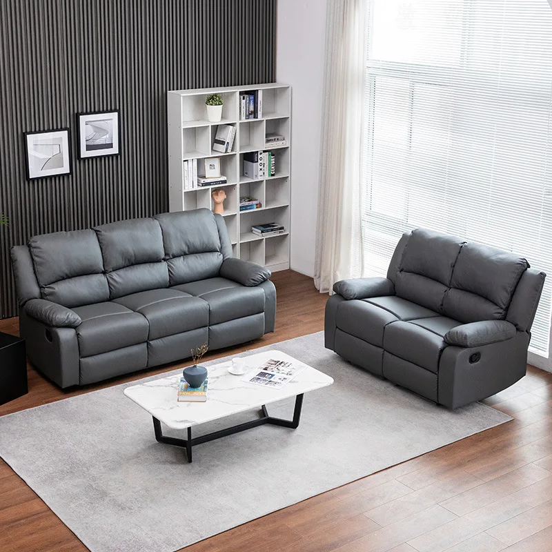 Multifunctional reclining small apartment manual reclining function sofa, set of living room combination sofa