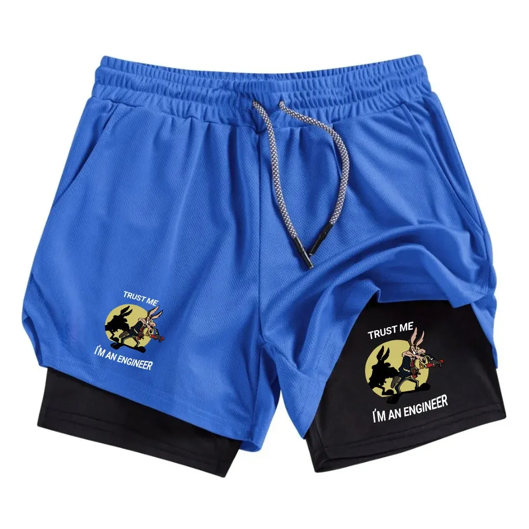 

Men Anime Double Layer Shorts Gym Workout Printed Sports Multi-Performance Training Quick-Drying Jogging Pants Towel Pants M-3XL