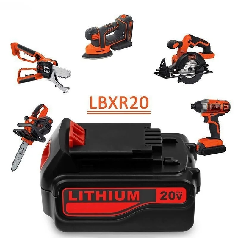 6000mAh 18V/20V wymienna bateria dla Black & Decker LBX20 LBXR20 LB20 LBXR2020 LBX4020 LB2X4020-OPE LBXR20-OPE bezprzewodowy