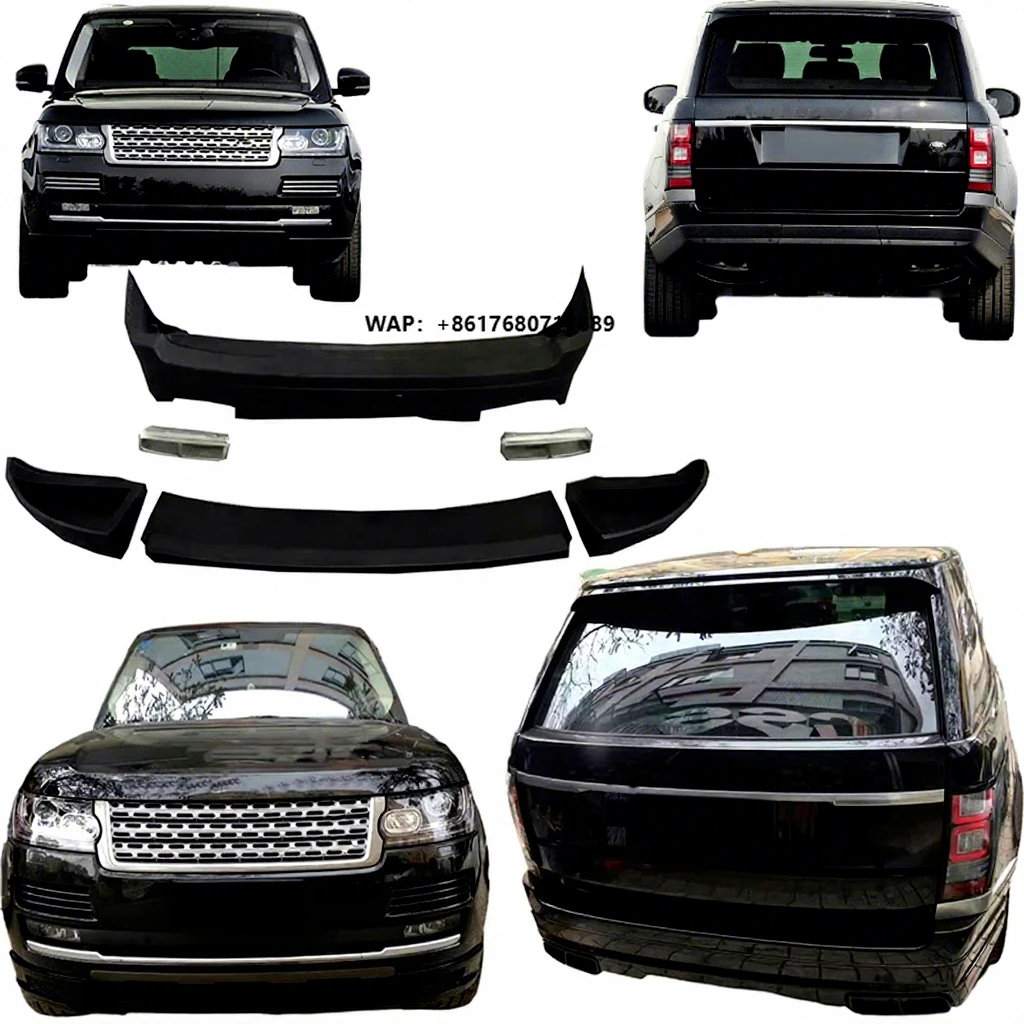 Stylish HM Style Kit for Range Rover Resin Fibre Front & Rear Lower Lip Striking Exhaust Bumper Car Accessories Upgrade New
