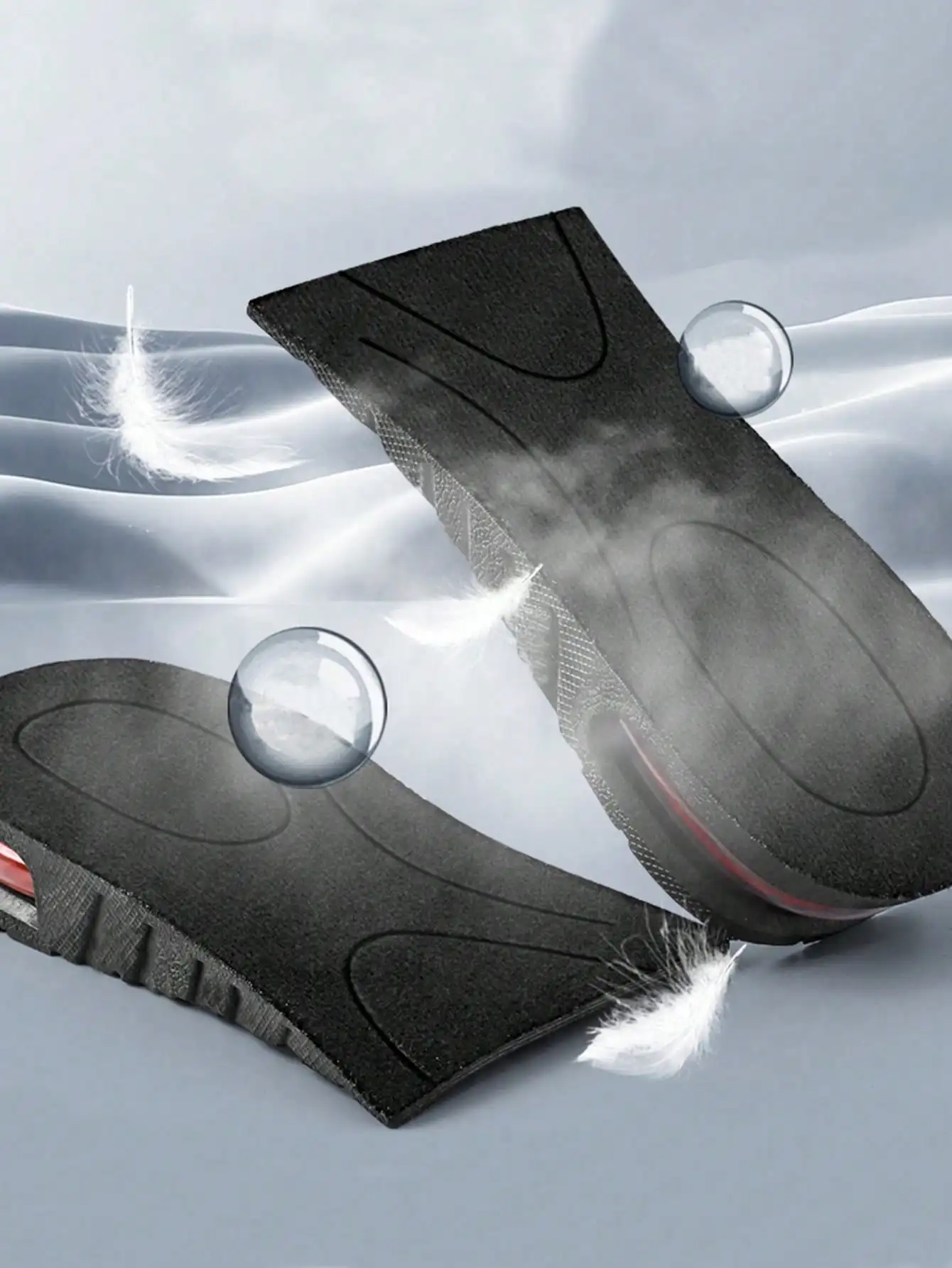 3/4,5/6CM Höhenvergrößernde Einlegesohlen, Unsichtbare Luftkissen-Halbsohlen, Unisex-Schuheinlagen für Männer und Frauen – Detail 3