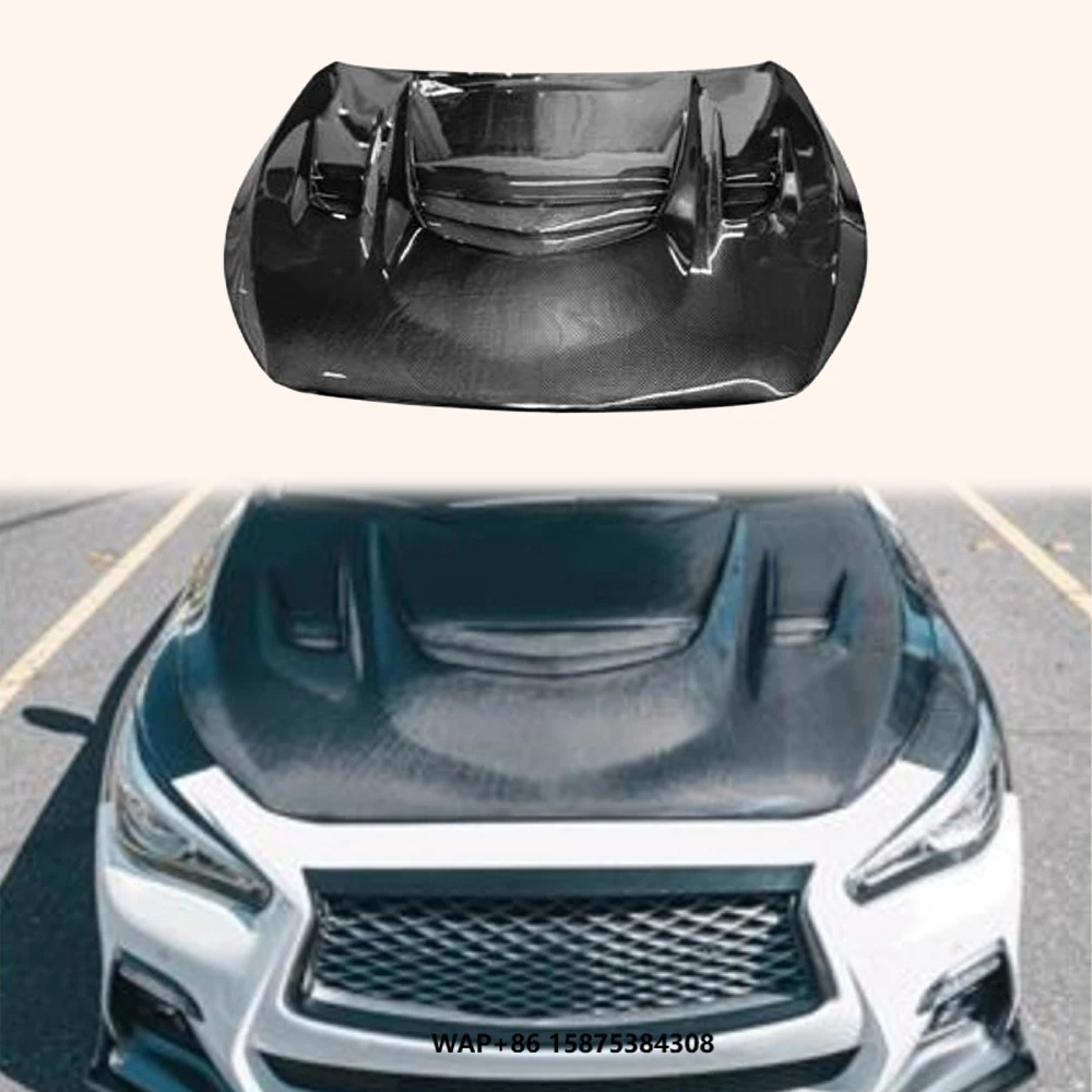 

MBJ Style Front Vented Carbon Fiber Cooling Hood for 2013-2024 Infiniti Q50 V37 Sedan Condition New