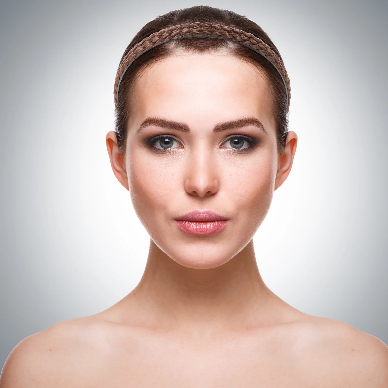 

Light Coffee Women's Anti-Slip Braid Hair Band Plaited Braided Headband Comfortable for Daily Wedding Party Use