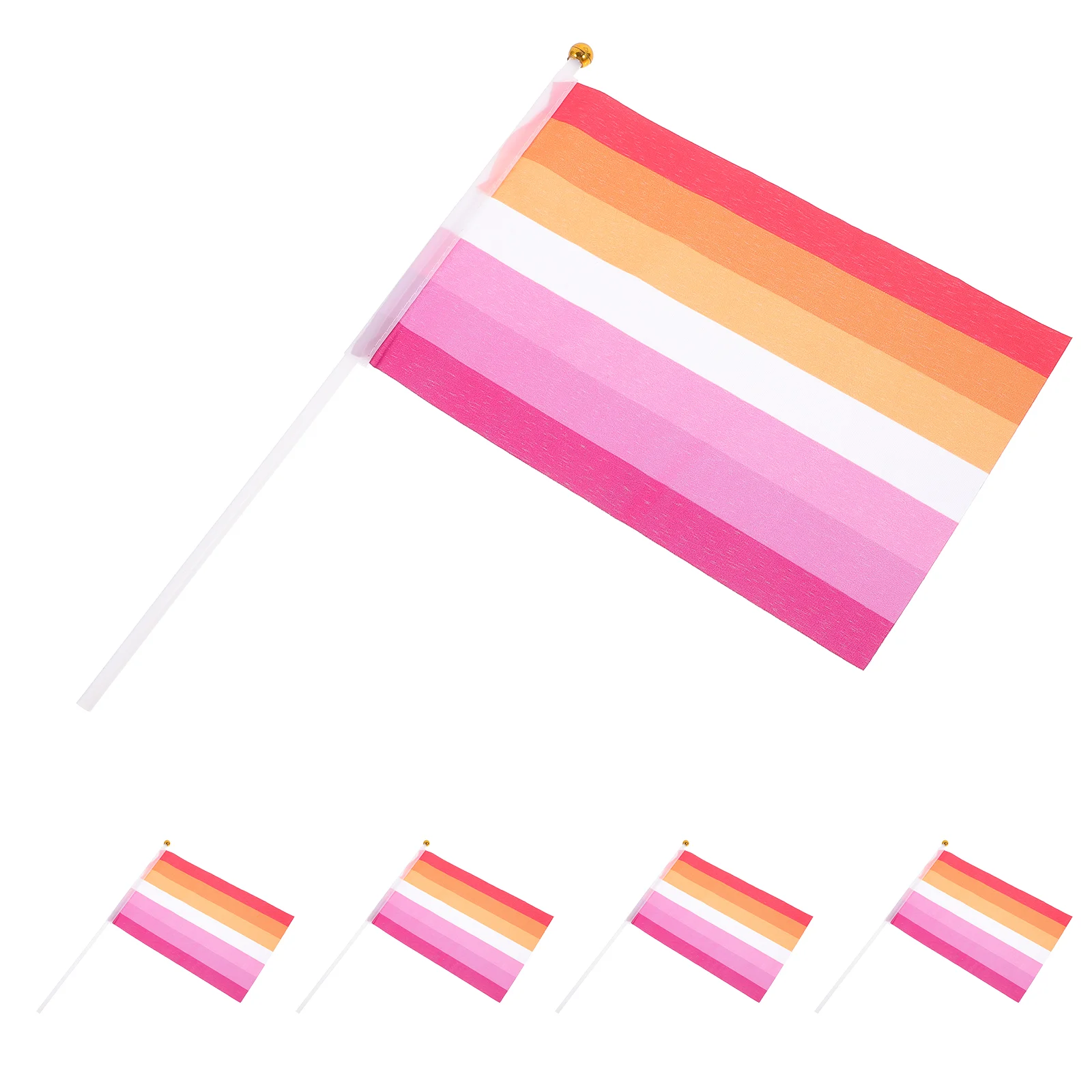 5Pcs Festival Party Parades Decorations Party Lesbian Flags Parade Weaving Flags Rainbow Flags lesbian pride flag