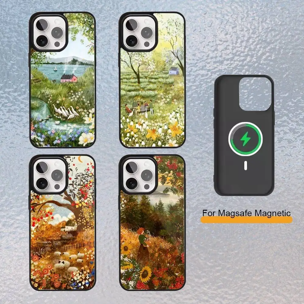 

painting by Laivi Poder Phone Case for iPhone 17,16,15,14,13,12,11 Plus,Pro Max Magnetic Wireless Charging Cover