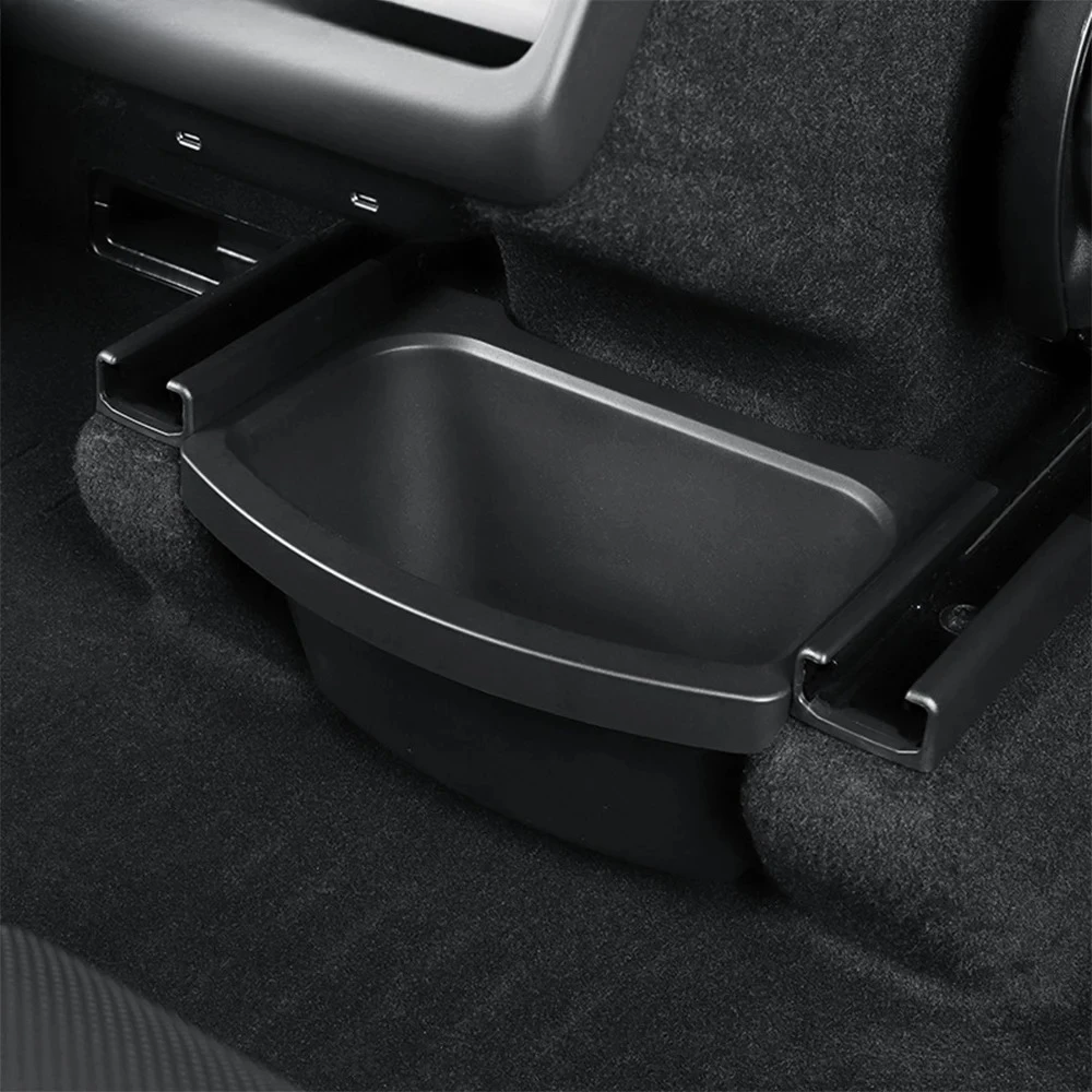 

For Tesla Model Y Juniper 2025 Rear Seat Storage Box Organizer Center Console Bins Backseat Trash Can Garbage Bag Tray Accessory