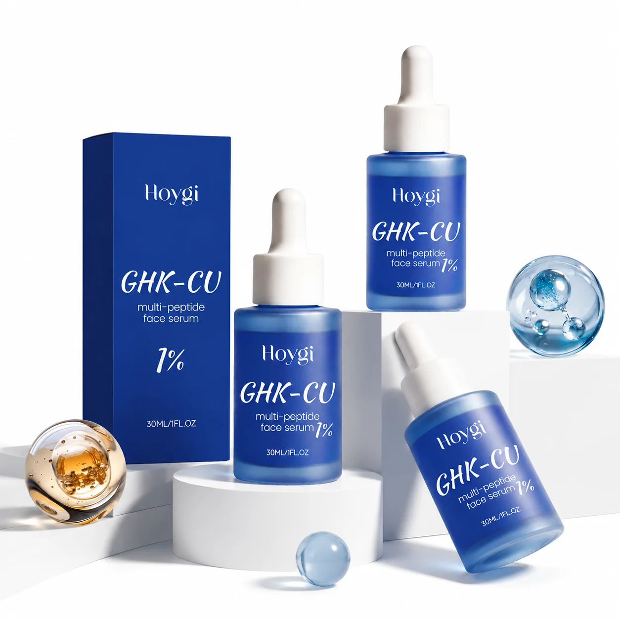 30ml GHK-CU Peptid Gesichtsserum Feuchtigkeitsspendende Reparatur-Essenz Straffende und Festigende Hautpflege-Flüssigkeit für die Tägliche Gesichtspflege