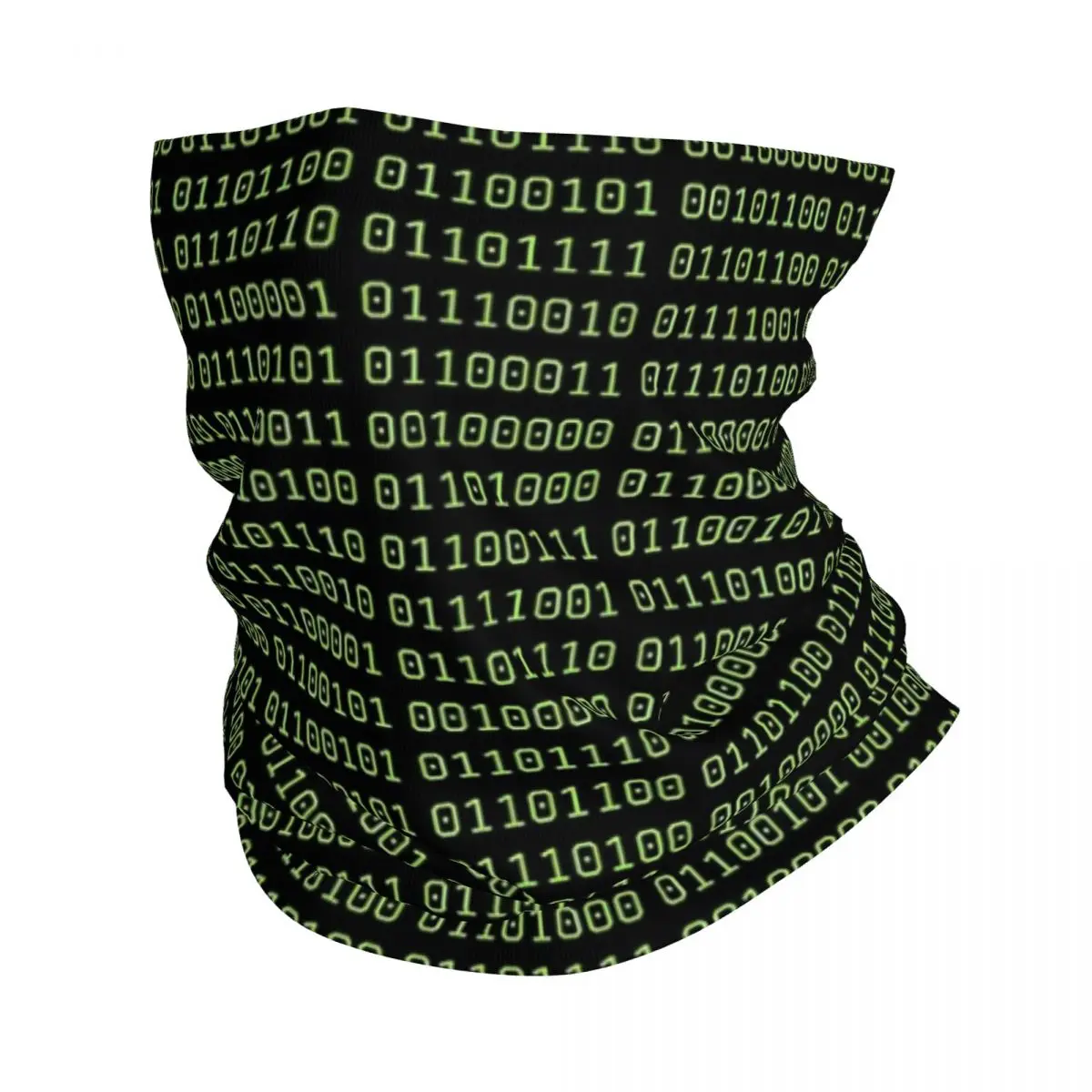 Matrix digit kode Bandana penutup leher dicetak bungkus masker syal Multi guna hiasan kepala berkendara dewasa semua musim