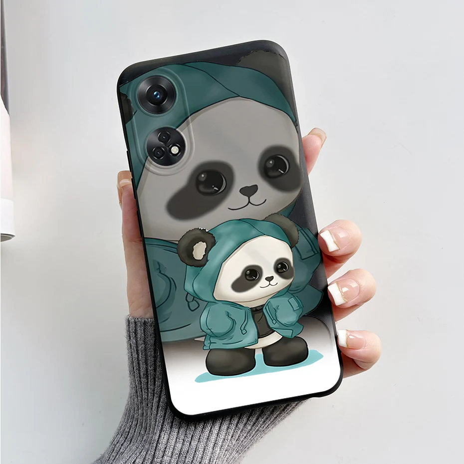 For OPPO Reno 8T 4G Case Panda Cover Slim Silicone Shockproof Bumper For OPPO Reno8 T CPH2481 Fundas For Reno8T 5G CPH2505 Coque