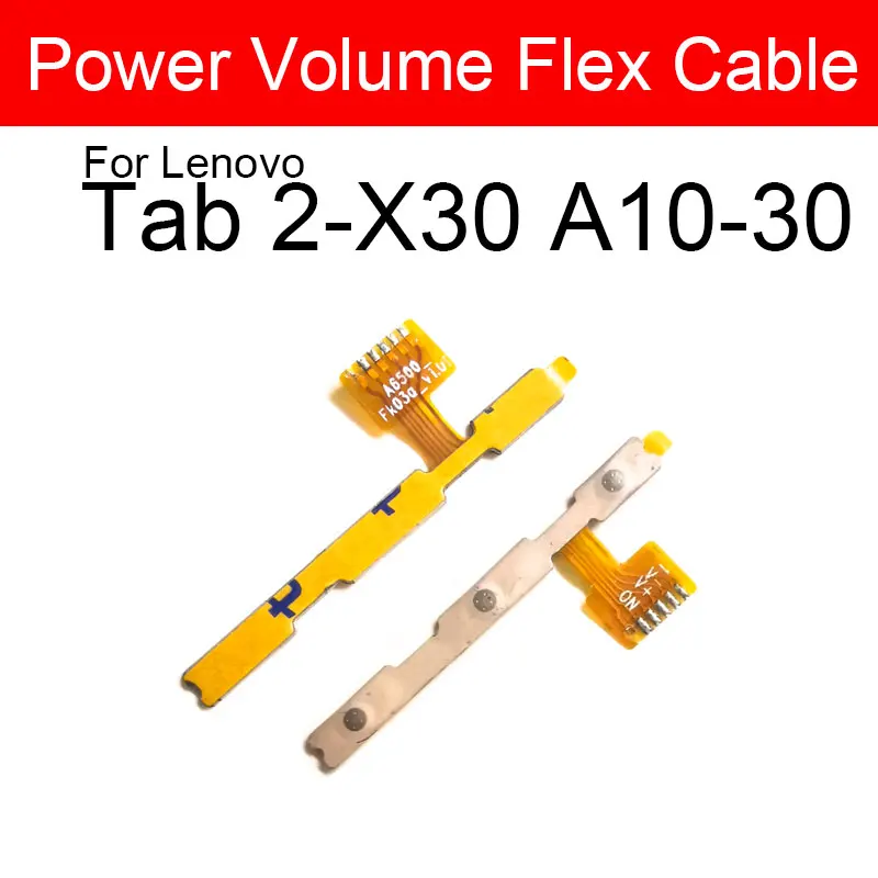 Volume&Power ON/OFF Side Button Flex Cable For Lenovo Tab 2-X30 A10-30 Power Volume  Button Flex Ribbon Replacement Parts