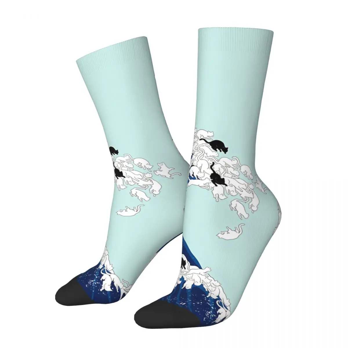 

Van Gogh Starry Night Cat Sock Printed Man Polyester
