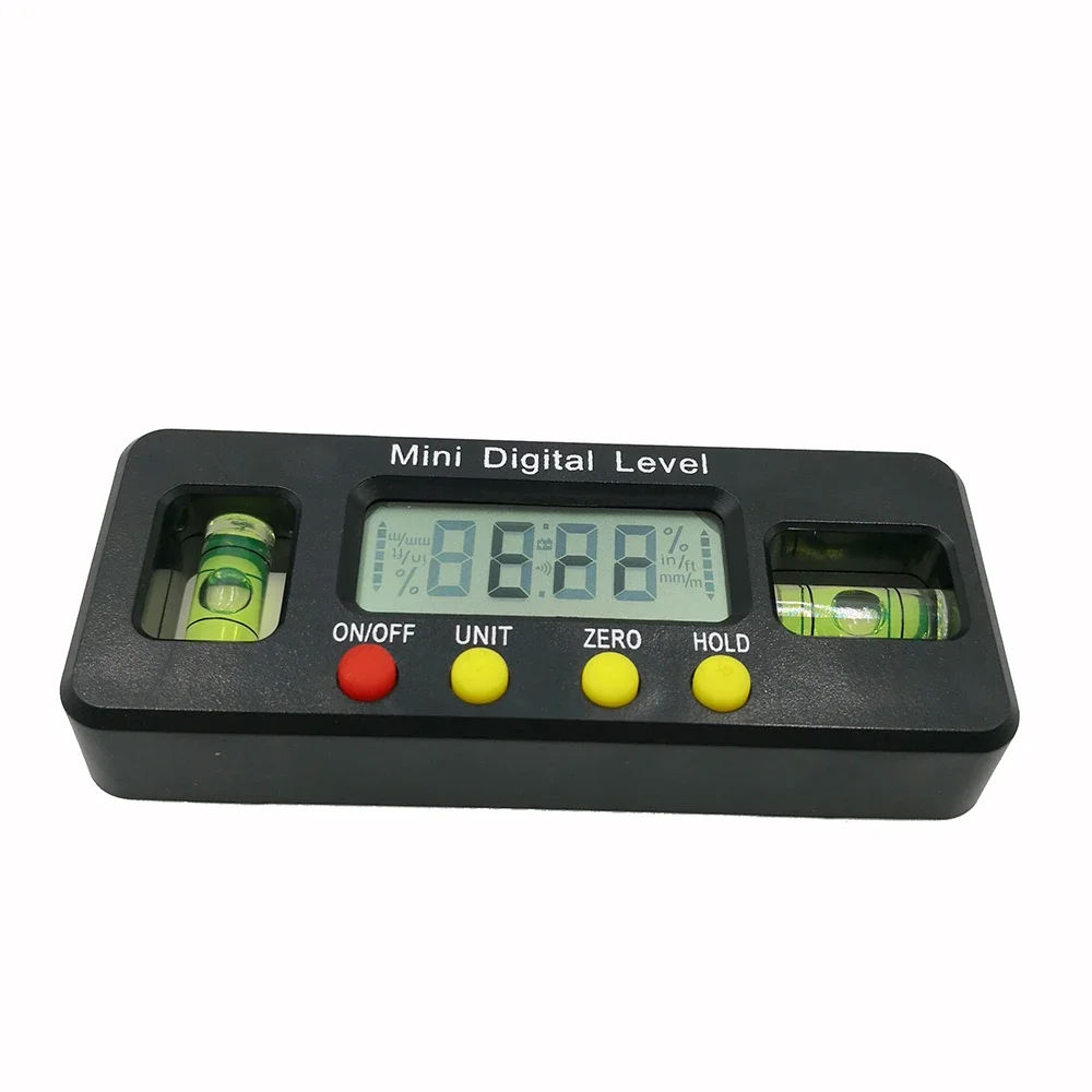 100mm Digital Level Gauge, Strong Magnetic Mini Electronic Angle Finder High Precision Inclinometer