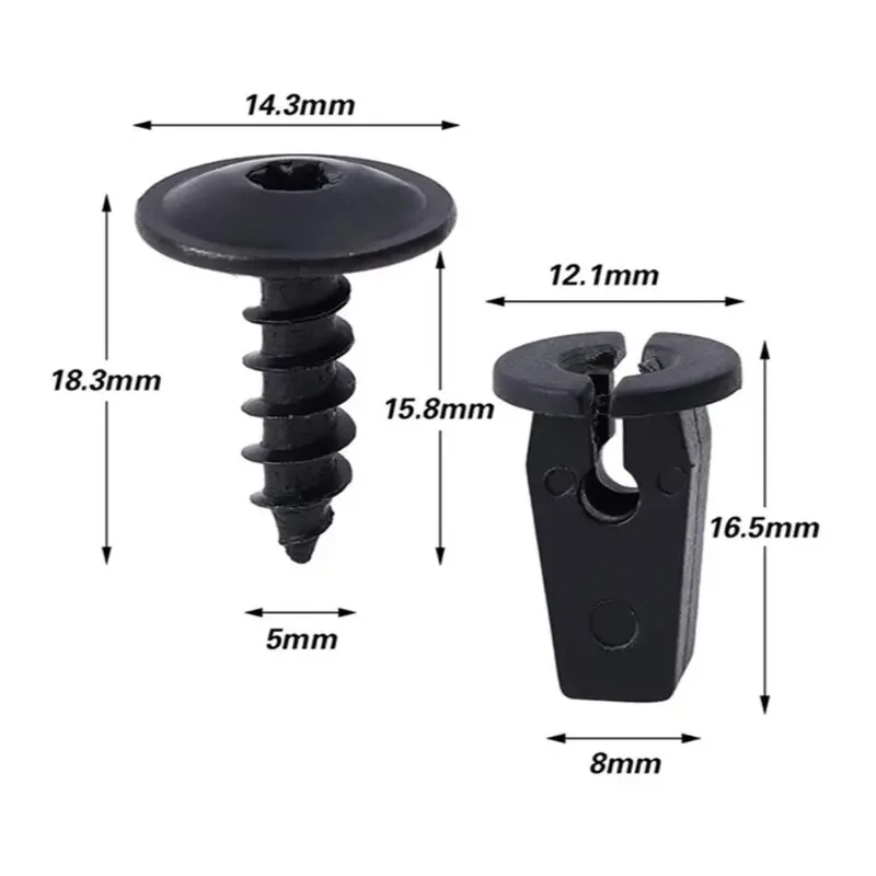 20/40pcs Auto Mudguard Lining Snap Screws for Volkswagen AUDI Engine Cover Undertray Splashguard Wheel Fastener Clips Bolt