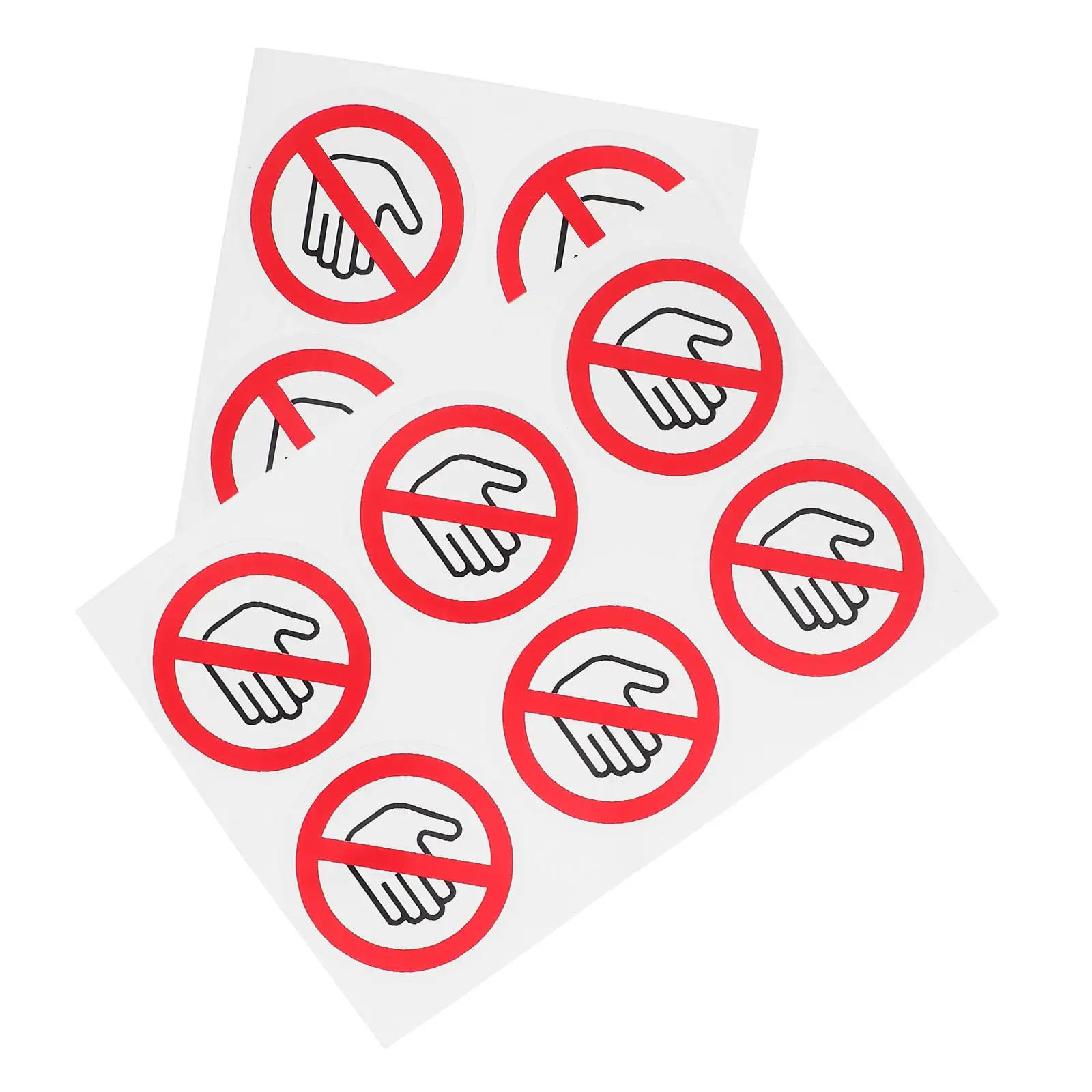 

10PCS Do Not Touch Warning Signs Safety Stickers Labels Adhesive Lab Construction Site Folder Tag