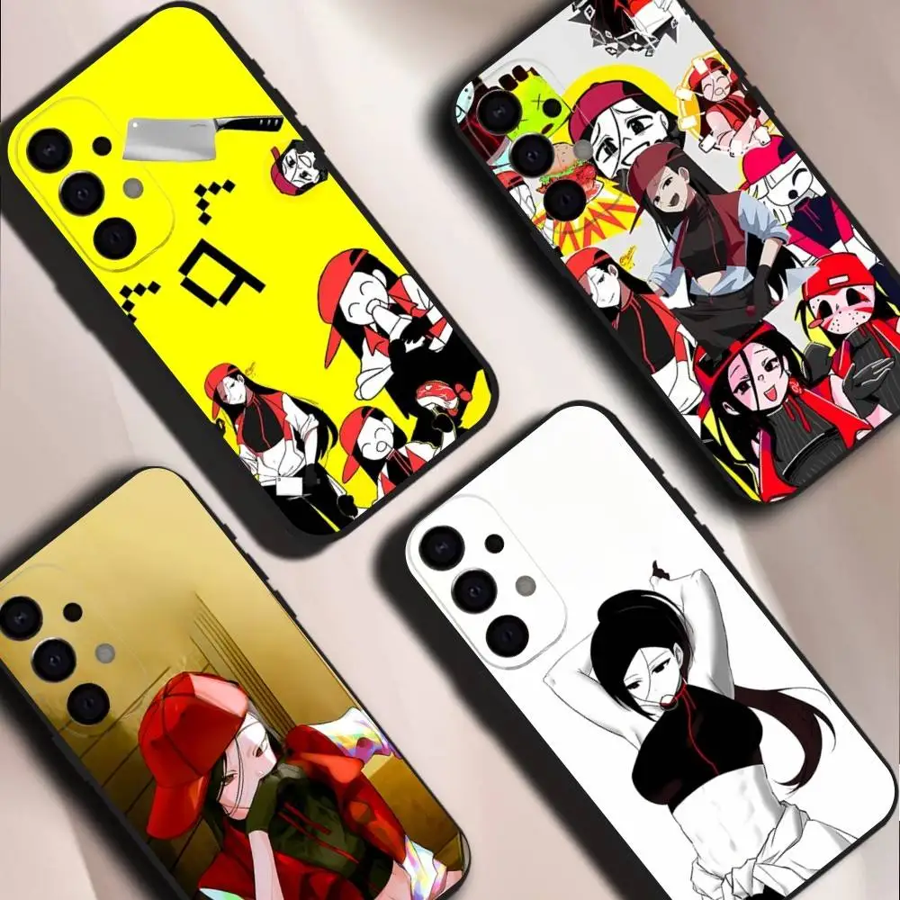 

Yi Xi Singer Meat Girl Shockproof Phone Case For Samsung S25,S24,S21,S22,S23,S30,Ultra,S20,Plus,Fe,Lite,5G Black Cover