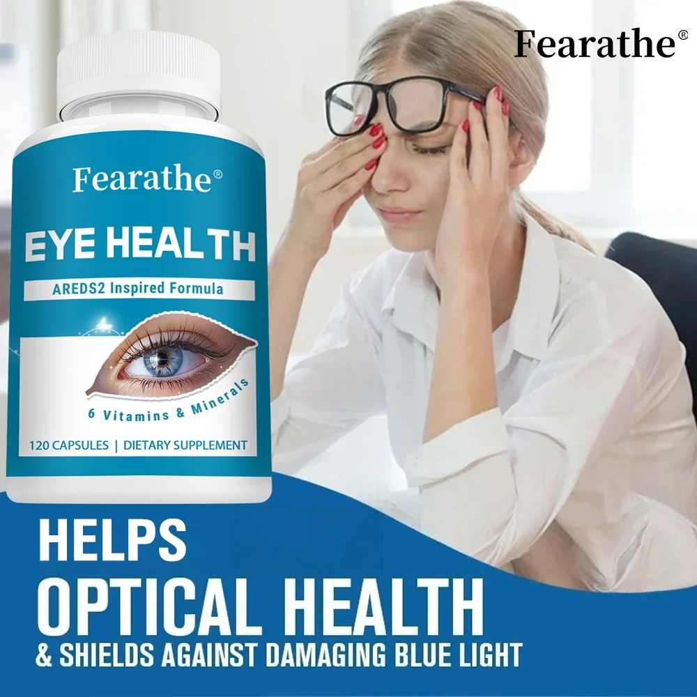 Eye Health Vitamins - with Lutein, Zeaxanthin, Vitamin C & E, Zinc - Supports Dry Eyes, Digital Eye Strain & Macular Health