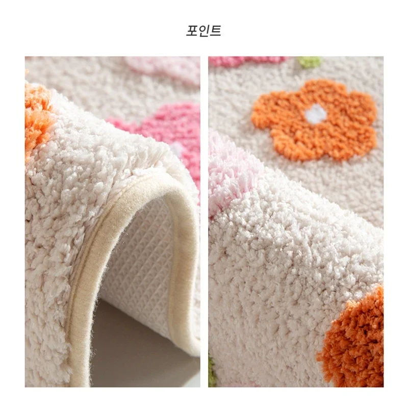 Non-Slip Absorbent Weman Bathroom Rugs, Machine Wash, Dry, Bath Mats for Tub, Shower and Bath Room, Soft