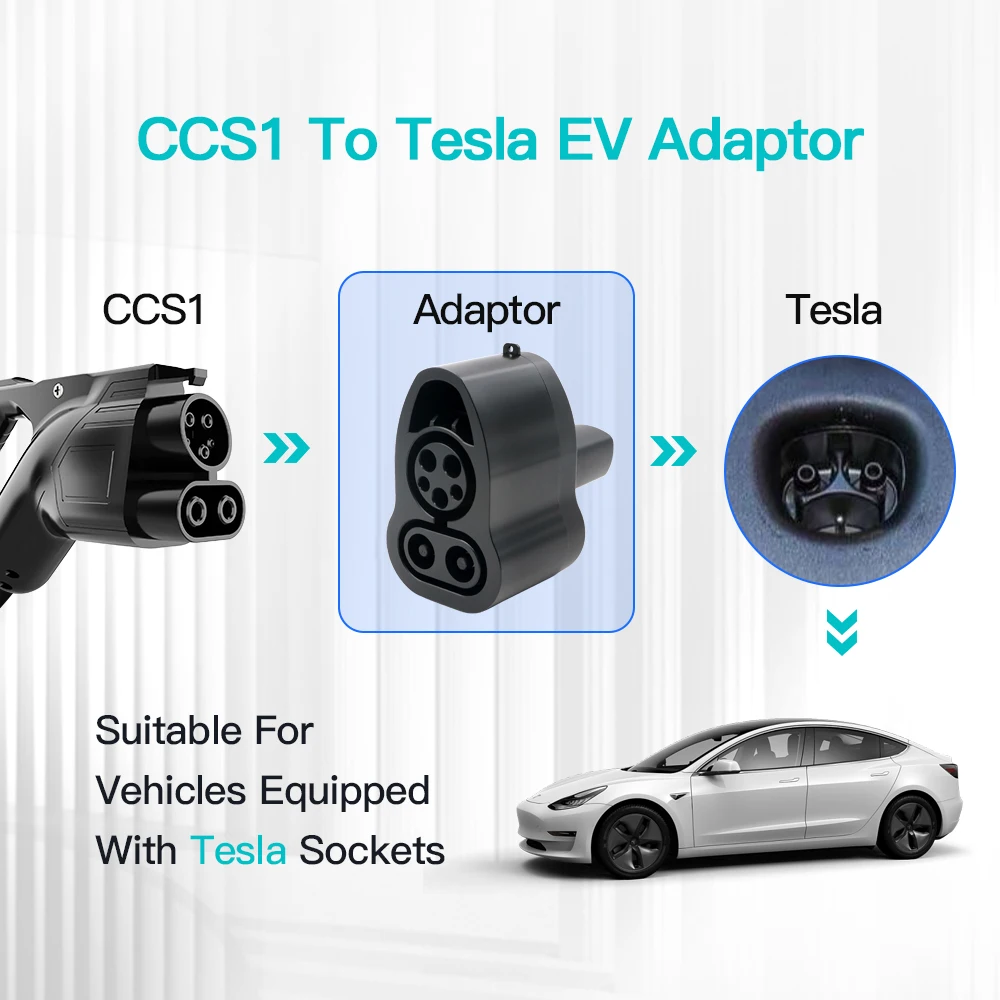 GOODCELL CCS1-NACS 충전기 어댑터는 Tesla Model 3/X/Y와 호환됩니다. CCS1 스테이션에서 Tesla 충전을 위해 최대 250KW에 적합합니다. 썸네일 3