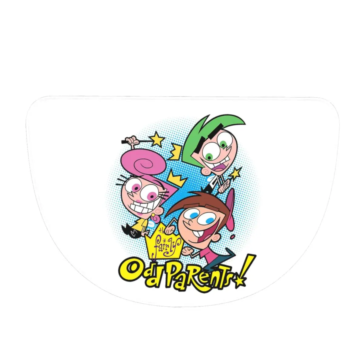 Fairly Oddparents Cosmo Soft Flannel Half Round Doormat Non Slip Bathroom Mat Absorbent Floor Carpet for Home Bedroom