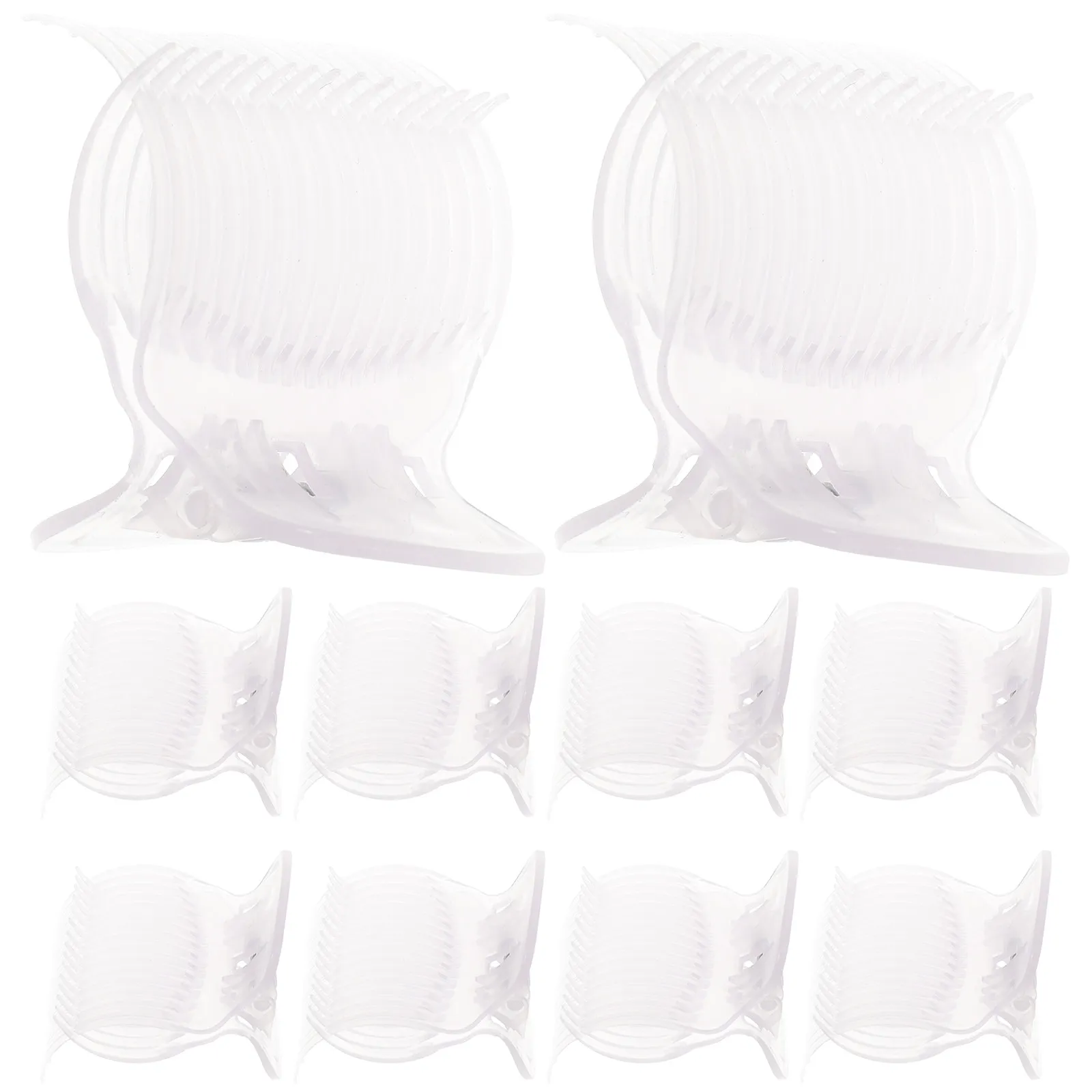 10Pcs Hot Roller Claw Clip Sturdy ABS Material High-Temp Insulated Transparent Curler Securing Clamp for Salon Home Use Roller