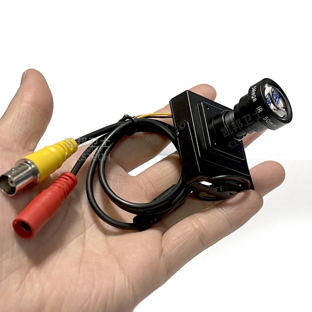 50mm Mini CCTV Camera - 6° Super Remote Detection 1200TVL HD Analog CVBS Metal Security for Car Overtaking Person Monitor DIY