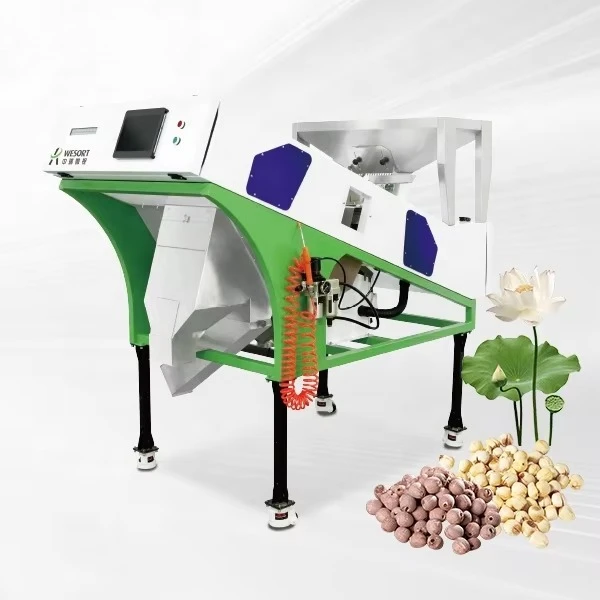 Professional lotus seed color sorter agricultural machinery sorting lotus seed mixture Vietnam