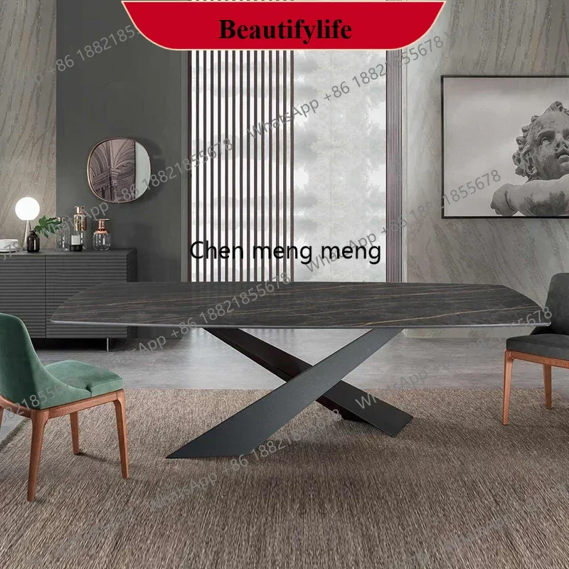 

z183 Italian Light Luxury Minimalist Dining Table Lounge High Quality Restaurant Table Modern Aesthetics Comfy Muebles Furniture