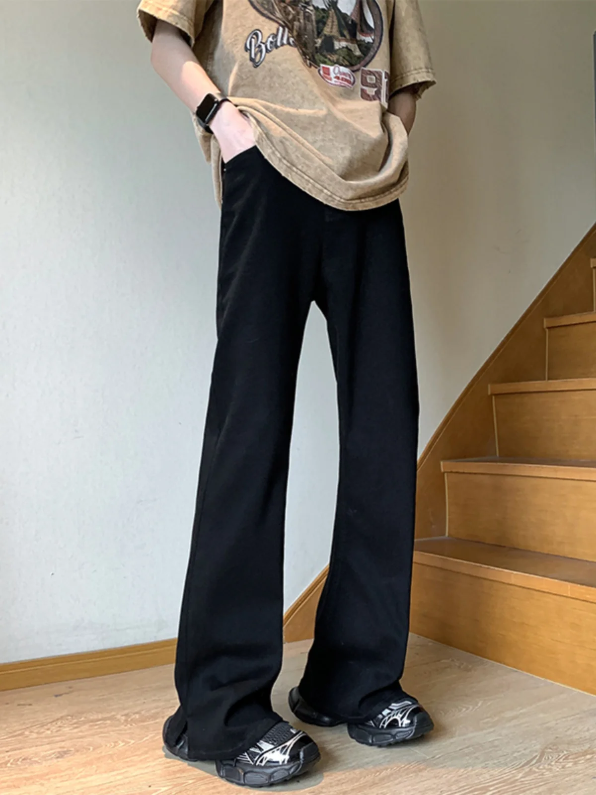 

Мужские повседневные брюки оверсайз в американском стиле, широкие, модные, свободные, для отдыха, для мальчиков, весна-осень