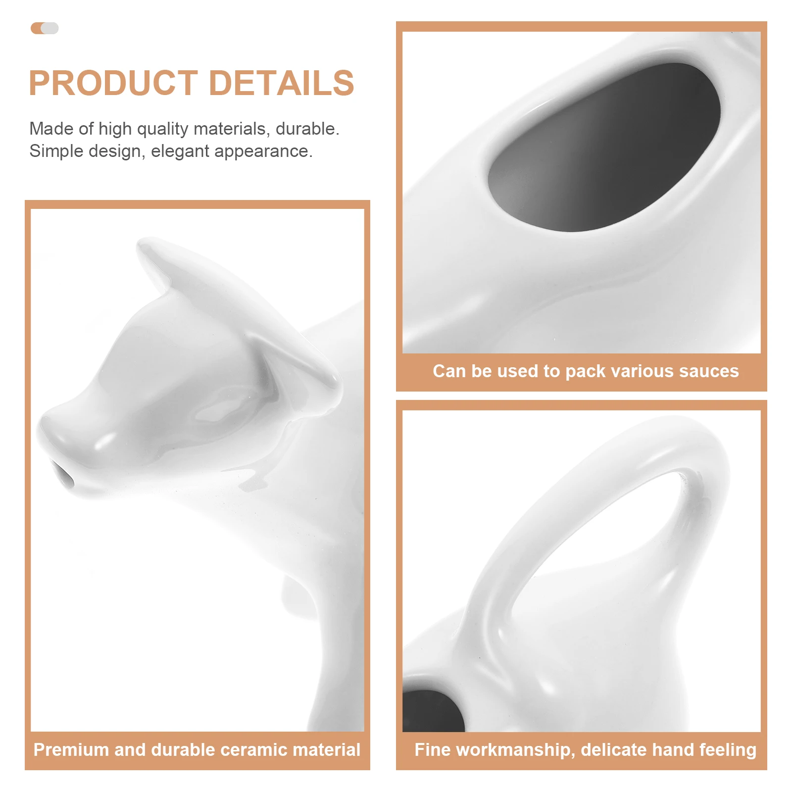 

Ceramic Milk Pitcher 40ml Lovely Design Sauce Holder Practical Multiuse Coffee Milk Container Home Restaurant Ceramic Pitcher