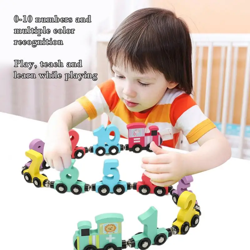 

Double-Headed 12-Section Number Montessori Learning Toys Magnetic Train Set Traffic Cognition Educational Toy Gifts For Kids