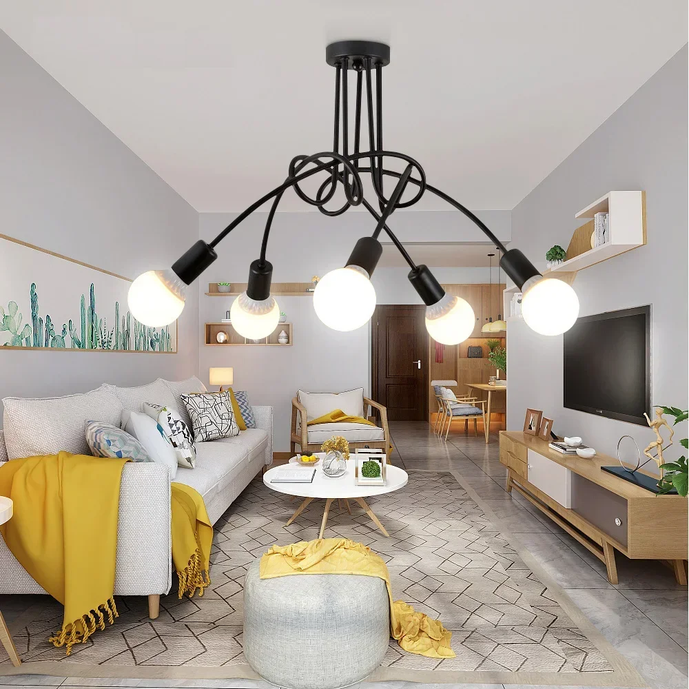 

Chandelier Loft lighting,Vintage Industrial Ceiling Lamp,люстра lustre,bending personality for home & store,Spider chand