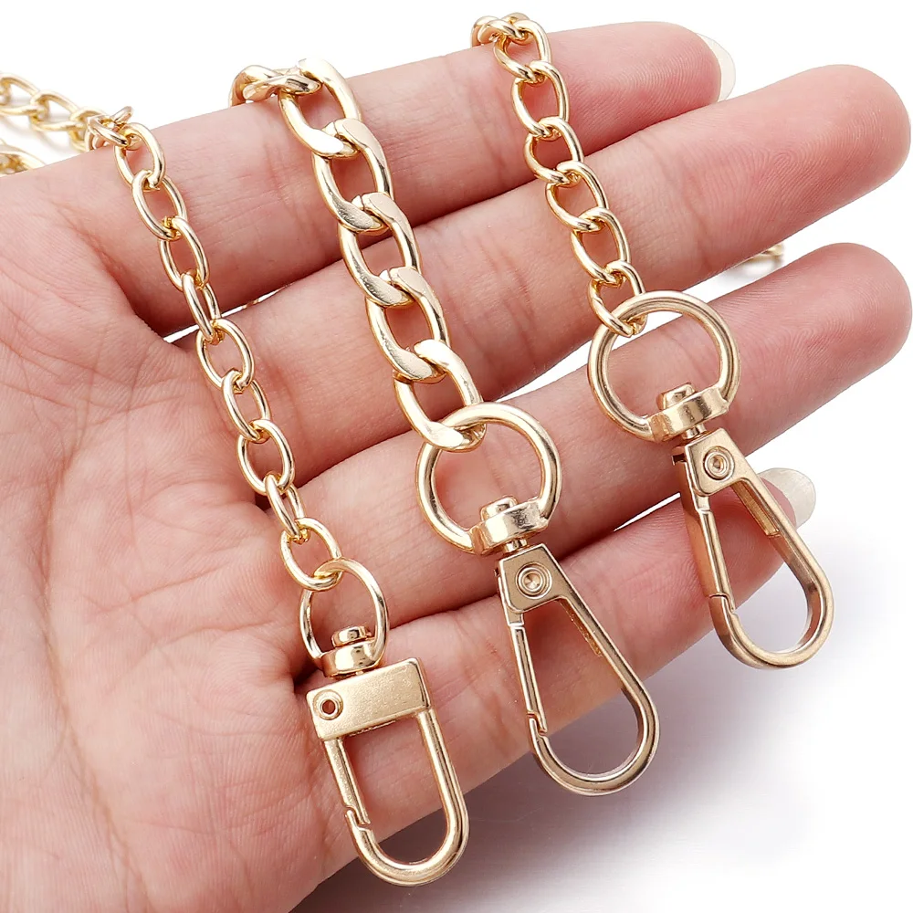 Metal Aluminum Replacement Bag Chain 20/40/80/120cm Women Shoulder strap for bags replace Crossbody chain Bag Accessories