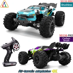 SG116 MAX 1:16 4WD 80KM/H High Speed RC Car Waterproof Truck Drift Racing Brushless Electric Car  Off-Road Drift SG116 PRO Toys