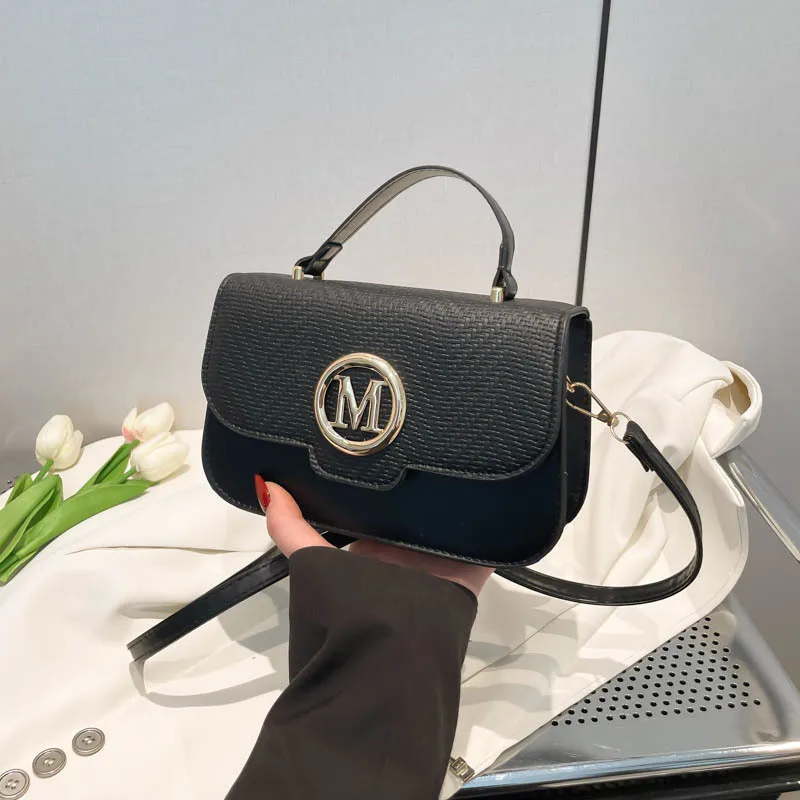 ‌2025 Trendy Women's Messenger Bag - Retro Contrast Small Square Shoulder Purse with Letter Print, Foreign Style Crossbody Bag‌