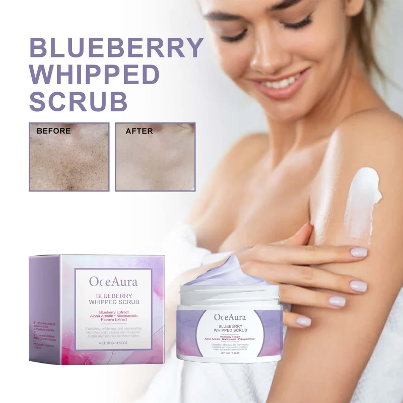 

Exfoliating & Brightening Blueberry Scrub - Fades Dark Spots Reduces Dullness Evens Complexion Soothes Skin Promotes Renewal