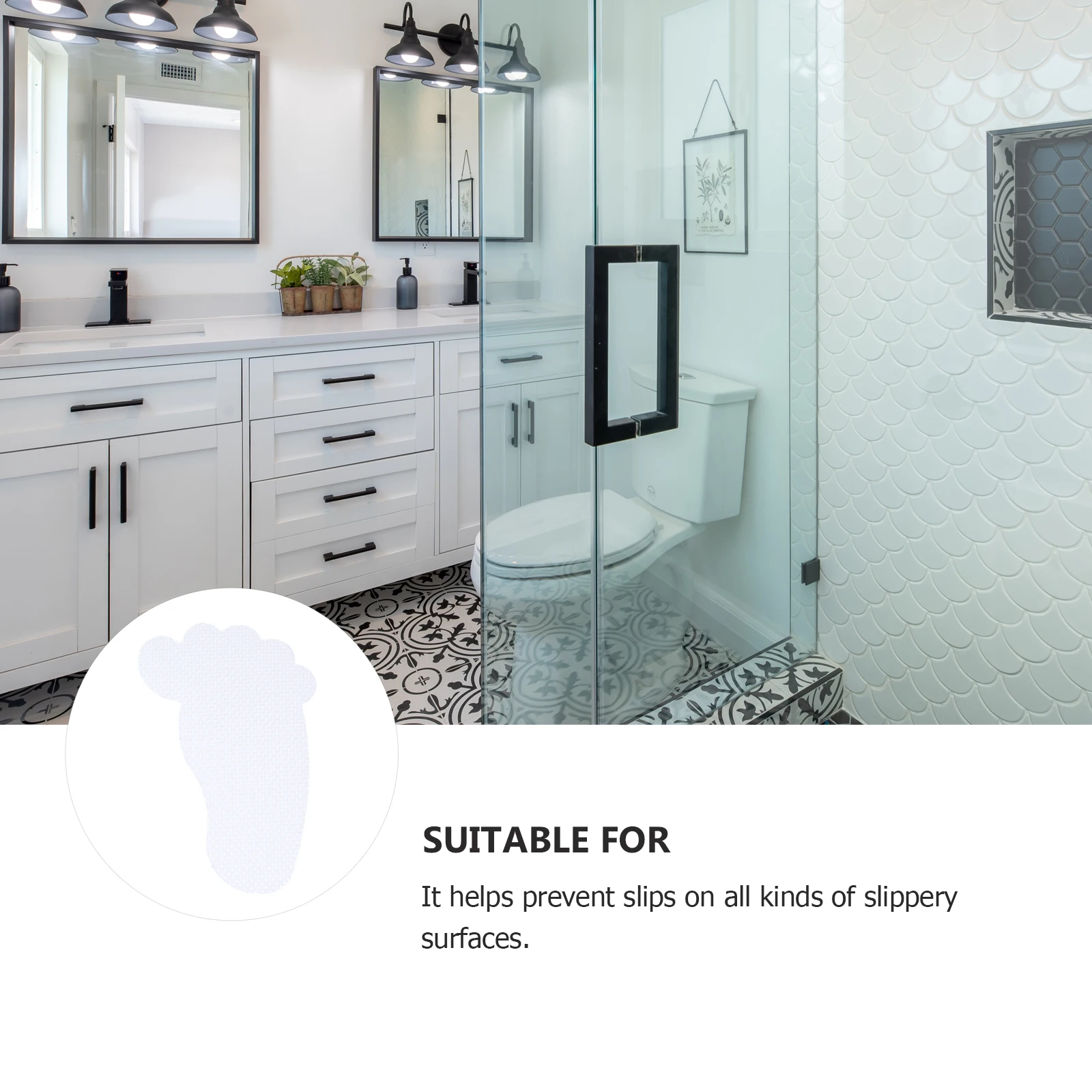 

24pcs Anti-Slip Sticker For Bathroom Nonslip Shower Stickers Self-Adhesive Bath Safety Stickers Non-Slip Cushion Ladder Anti