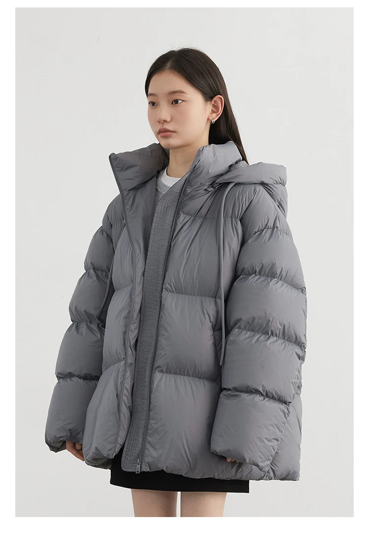 CHIC VEN Women Down Coats Solid Loose New Hooded 90 White Duck Down Down Jacket Puffs Female Outerwear Autumn Winter 2026