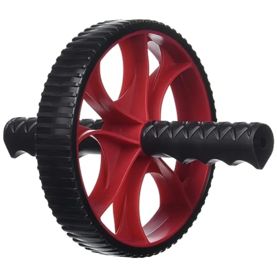 

Фитнес-тренажер Wheel Red Core для домашних тренировок с прочной резиновой ручкой и яркой красной отделкой