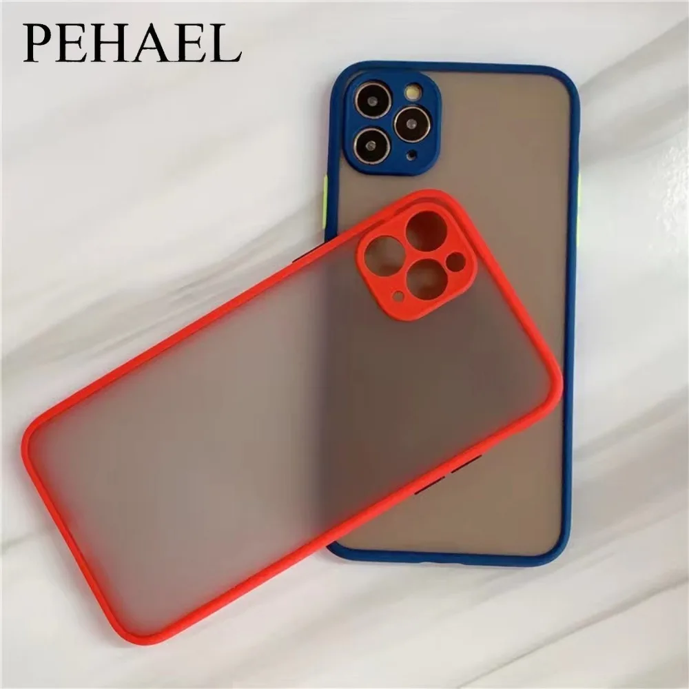 PEHAEL Skin Feel Scrub Phone Case for IPhone 15 14 13 12 Pro Max 11 Pro X XR XS 8 7 6 Straight Protective Shell Protector Cover