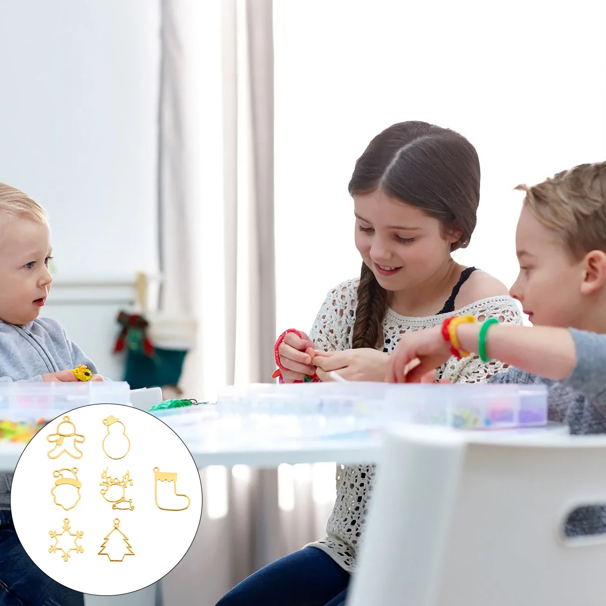 

35Pcs Zinc Alloy Christmas Santa Mold DIY Jewelry Making Kit Craft Supplies Pendant Ornament Epoxy Molds Epoxy Molds Alloy