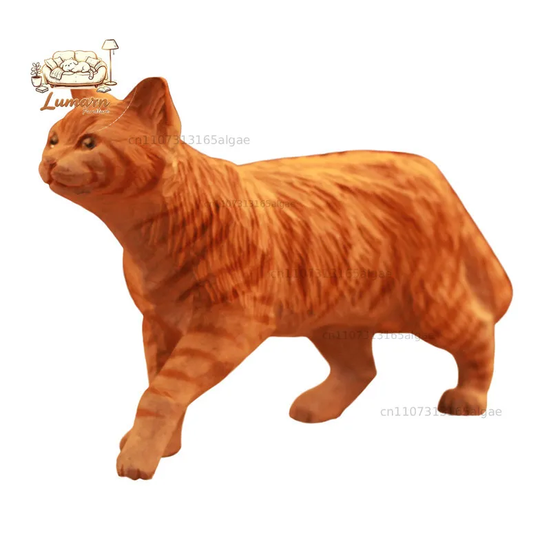 Log Meow Crafts Pure Handmade Carving Cat
