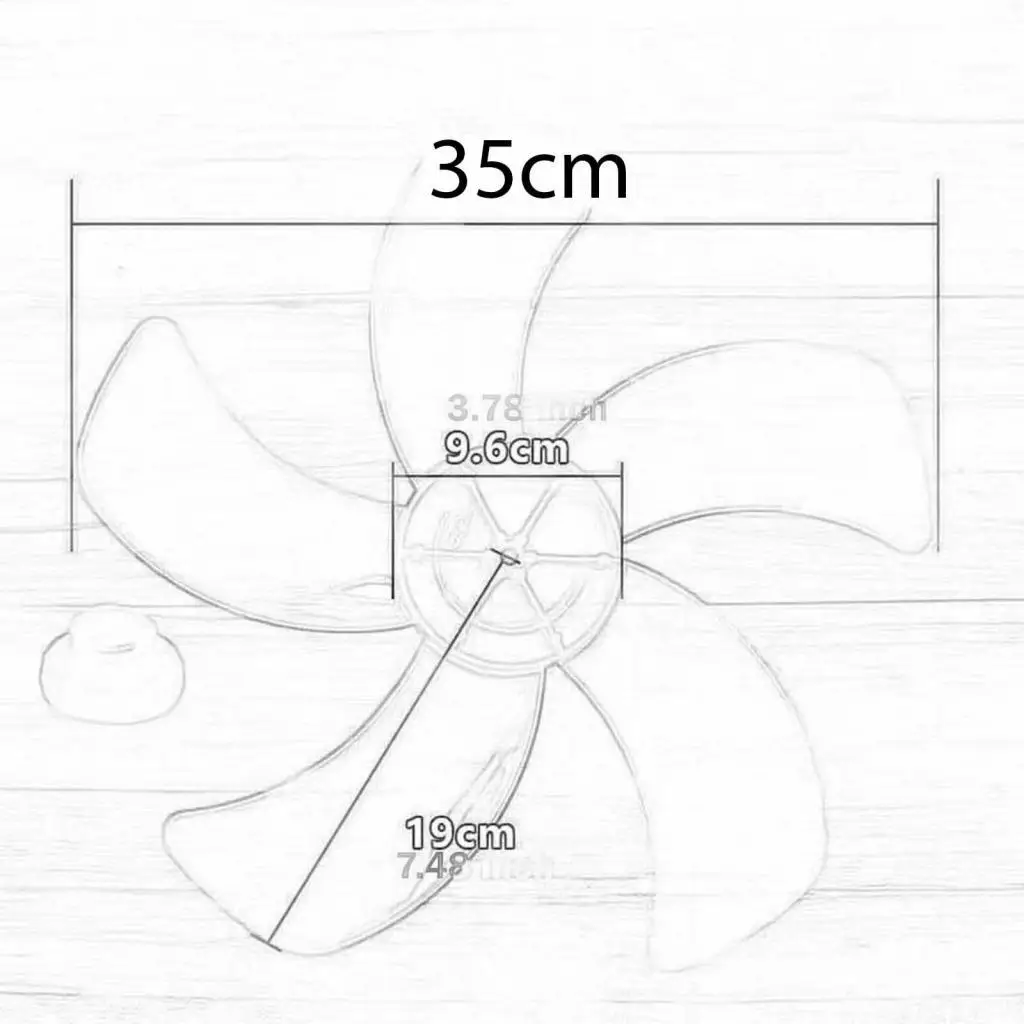 Household Cooling Fan Blade Replacement Universal Table Desk Fan Quiet Lightweight Plastic for Home Office Use